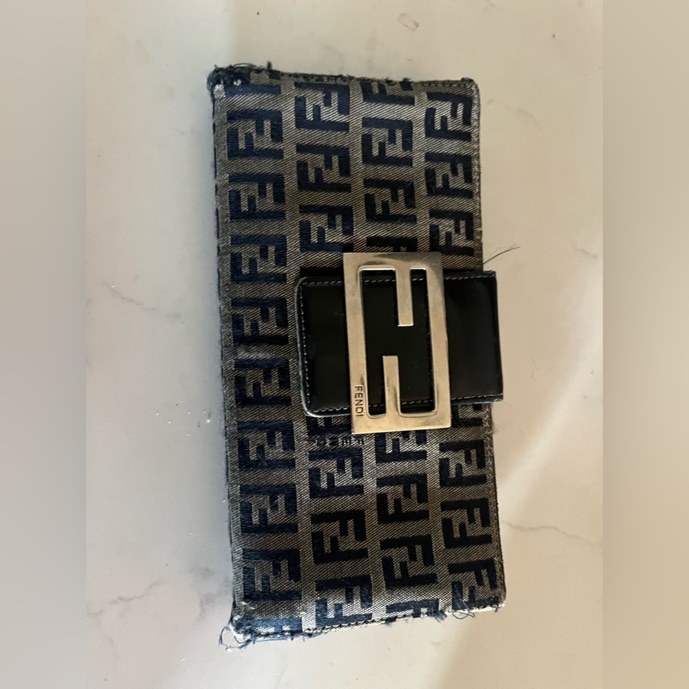 Fendi long monogram zucchino wallet